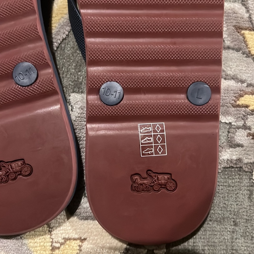 New Coach ZAK VRS flip flop Denim unisex men’s 9 /11 women’s new with tag - Picture 4 of 5